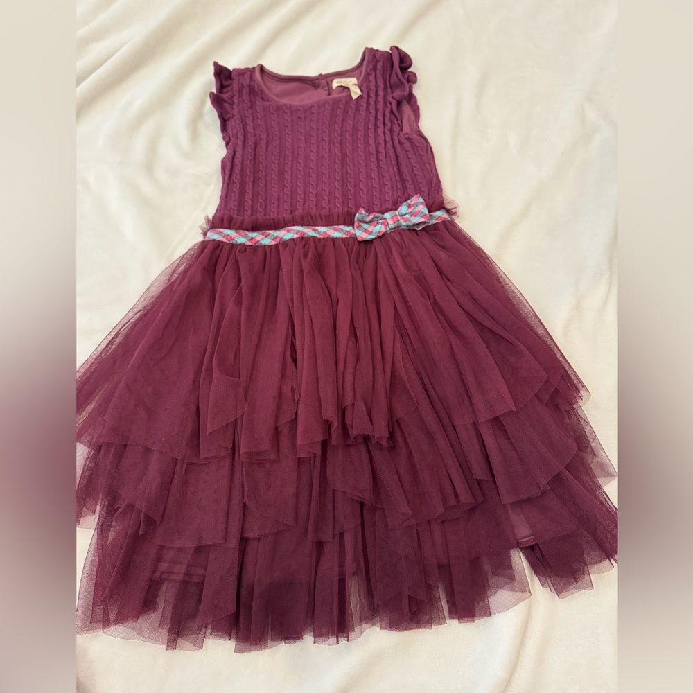Matilda Jane Plum Dress with Bow Detail